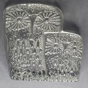 Vintage MCM BLENKO DAS Don Shepard Ice Flow Art Glass Owls, Paperweight